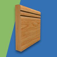Bullnose V Grooved 2 Solid Oak Skirting Board
