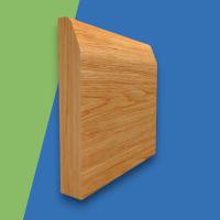 Chamfered Round Solid Oak Skirting Board