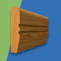 Chamfered Square C Grooved 2 Oak Dado Rail