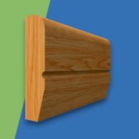 Chamfered Square C Grooved Oak Dado Rail
