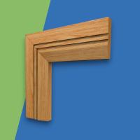 Chamfered Square Grooved 2 Oak Architrave