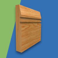 Chamfered Square Grooved 2 Solid Oak Skirting Board
