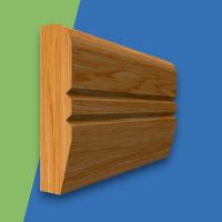 Chamfered Square V Grooved 2 Oak Dado Rail