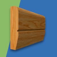 Chamfered Square V Grooved Oak Dado Rail
