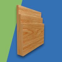Large Stepped Solid Oak Skirting Board