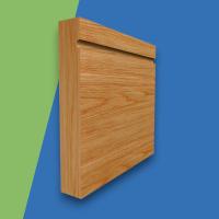 Square Edge C Grooved Solid Oak Skirting Board