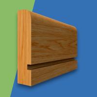 Square Edge Grooved Oak Dado Rail