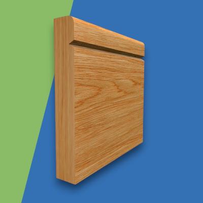 Bullnose V Grooved Solid Oak Skirting Board