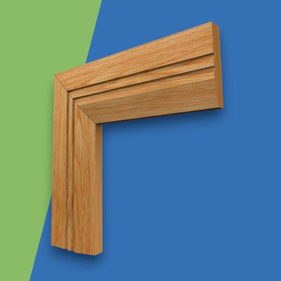 Chamfered Square C Grooved 2 Oak Architrave