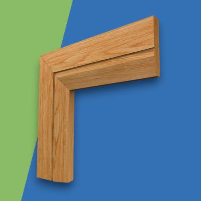 Chamfered Square C Grooved Oak Architrave