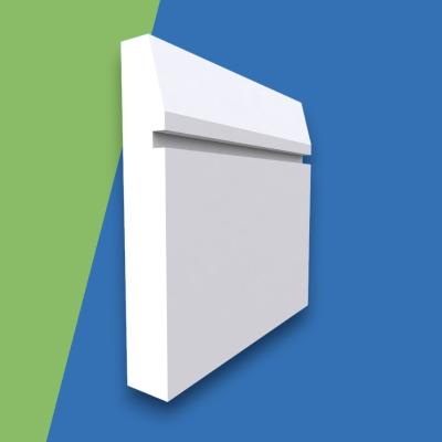 Chamfered Square Grooved MDF Skirting Board