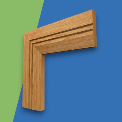 Chamfered Square V Grooved 2 Oak Architrave