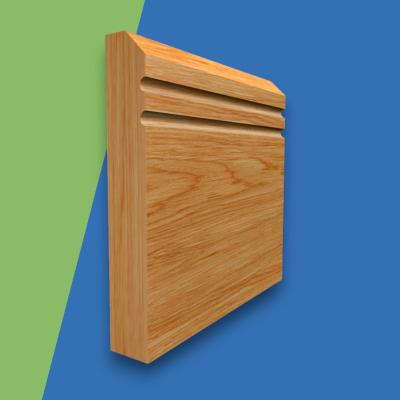 Edge C Grooved 2 Solid Oak Skirting Board