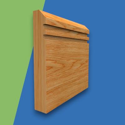 Edge Grooved 2 Solid Oak Skirting Board