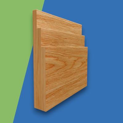 Large Stepped Solid Oak Skirting Board