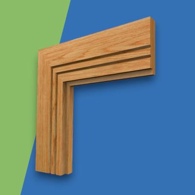 Single Step V Grooved 2 Oak Architrave