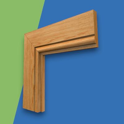 Single Step V Grooved Oak Architrave