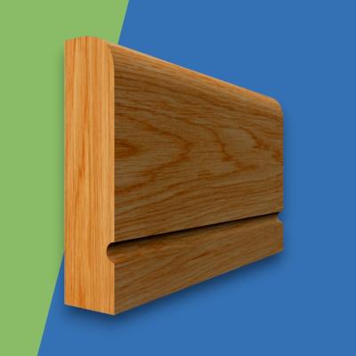 Square Edge C Grooved Oak Dado Rail
