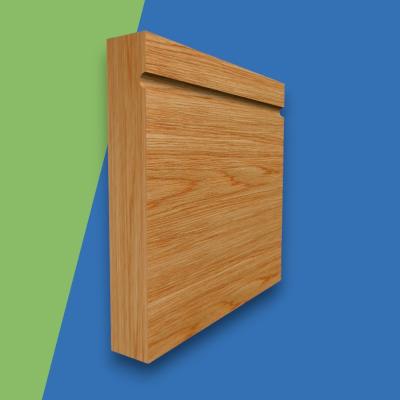 Square Edge C Grooved Solid Oak Skirting Board
