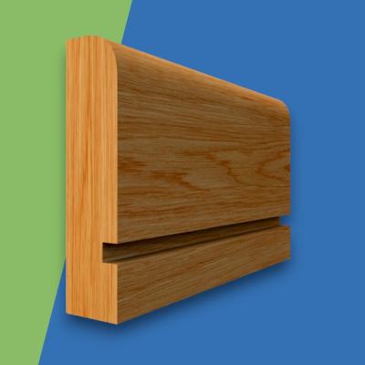 Square Edge Grooved Oak Dado Rail