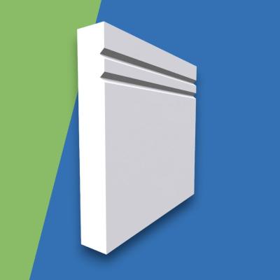 Square Edge V Grooved 2 MDF Skirting Board