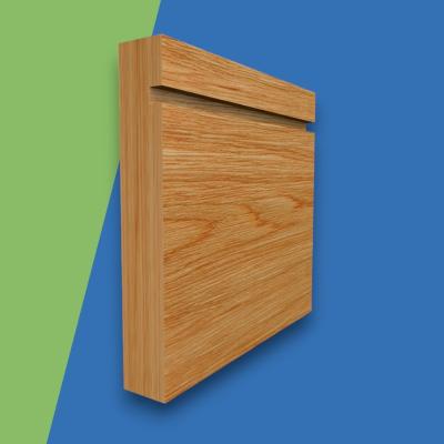 Square Edge Grooved Solid Oak Skirting Board