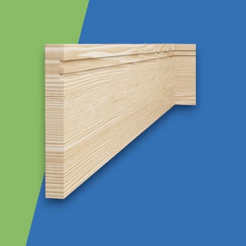 Square Grooved 2 Pine Skirting Board