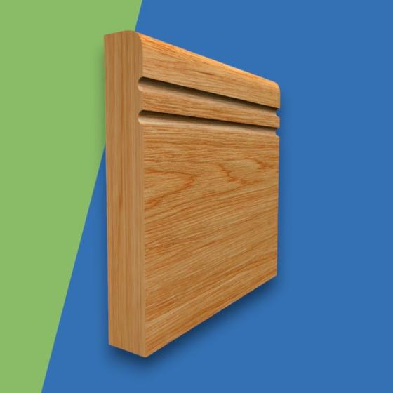Bullnose C Grooved 2 Solid Oak Skirting Board
