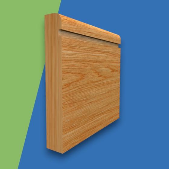 Bullnose Grooved Solid Oak Skirting Board