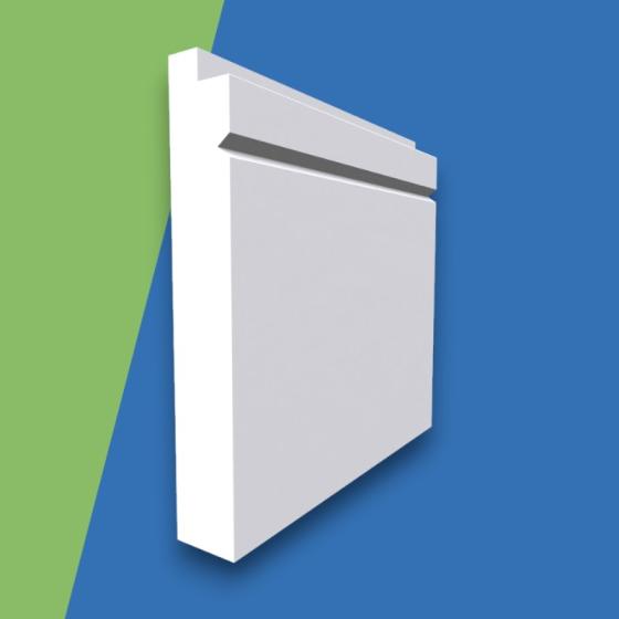 Single Step V Grooved MDF Skirting Board