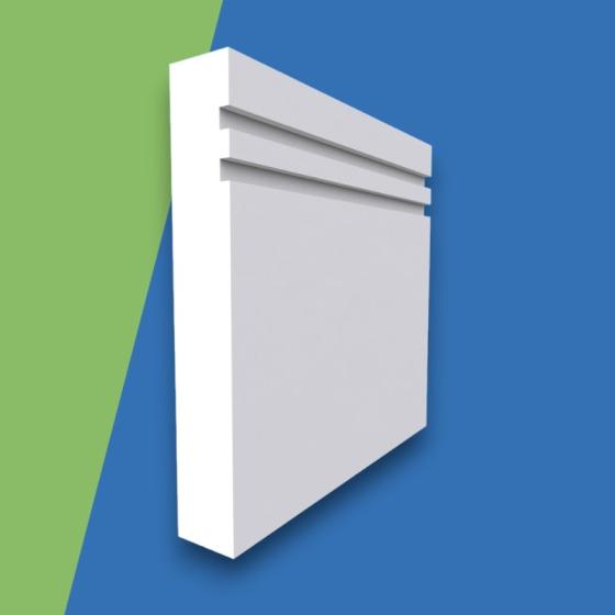 Square Edge Grooved 2 MDF Skirting Board
